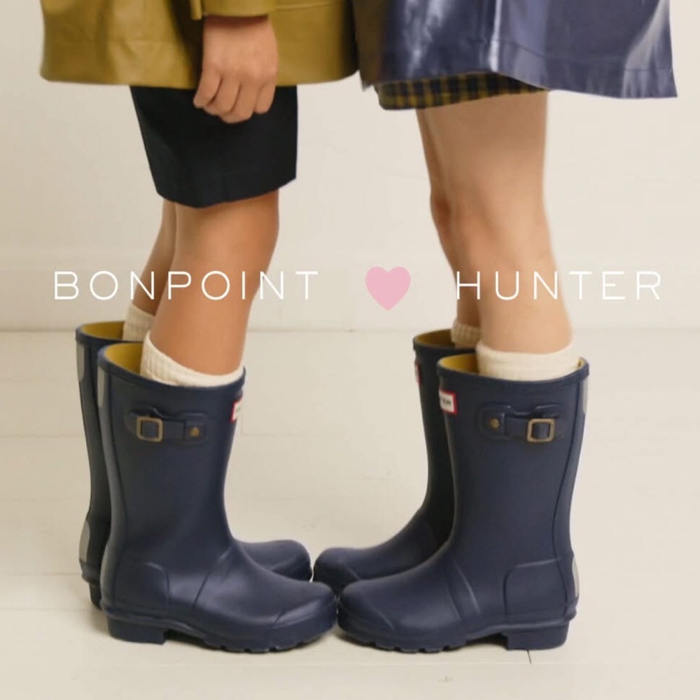 ❤️ BONPOINT HUNTER WELLIES KIDS RAIN BOOTS NAVY BLUE 36 4 BOYS 5 GIRLS UNISEX